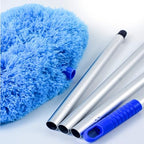 Ceiling Fan Duster Retractable Ceiling Cleaner Reusable Microfiber Ceiling Fan Blade Cleaner Duster with Extension Pole 13 to 50 inch for Furniture Bookshelves Wall Door Blue - Image 2