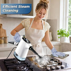 Handheld Steam Cleaner, Portable Steamer for Cleaning with 18PCS Accessories, 12s Fast Heating, Pressurized Steam Cleaner for Home, Kitchen, Bathroom, Car Detailing, Window, and Clothes, White - Image 3
