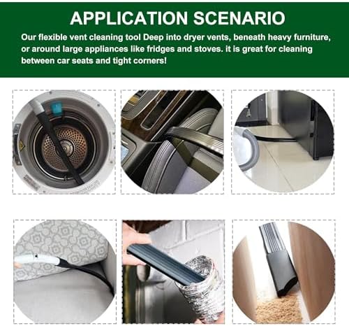 EZ SPARES Flexible Vacuum Crevice Attachment,Crevice Tool,25-inch Crevice Brush Tool Kit for Most 1-1/4" and 1-3/8"(32mm-35mm)Vacuum Hoses,Reach Deep Into Hidden Spaces(with An Adapter and Mini Brush) - Image 2