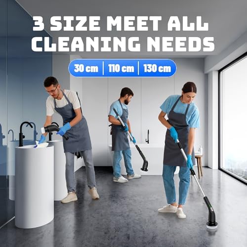 Electric Spin Scrubber for Bathroom: Shower Cleaner Brush with Long Handle - Image 4