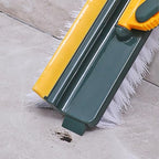 Grout Scrub Brush with 42" Long Handle Double-Sided Floor Scrub Brush V-Shape Grout Cleaner with Squeegee 180° Rotating for Tile Floors, Baseboards, Wall - Image 4