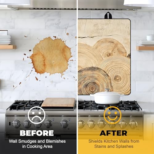 NYZE Stove Top Covers for Electric Stove for Kitchen (Wood Grain Rings) - Image 6