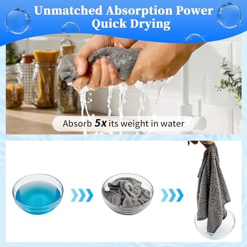 FIXSMITH Microfiber Cleaning Cloth - Pack of 24, Multi-Functional Cleaning Towels, Size: 12 x 16 in, Highly Absorbent Cleaning Rags, Lint-Free, Streak-Free Cleaning Cloths for Car Kitchen Home Office - Image 5