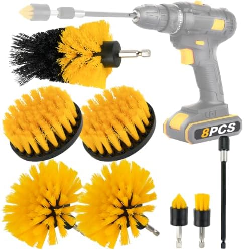 8 Pack Drill Brush Attachment Set, Power Cleaning Scrub Brushes for Drill by Unknown