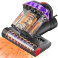 Mattress Vacuum Cleaner - 16Kpa Bed Vacuum with 253.7nm UV-C Light, 140°F Heat Ultrasonic & Hepa Filter, 500W Handheld Couch Cleaner with 3L Dust Cup for Pet Carpet Sofa Hair (D-Purple/Corded) by KimdogBedMattressVacuum
