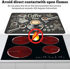 Multi-Design Stove Top Cover for Glass/Electric Stoves - 3-in-1 Heat-Resistant Protector Mat, Non-Slip Drying Rack 30" L x 21" W (Coffee) - Image 3