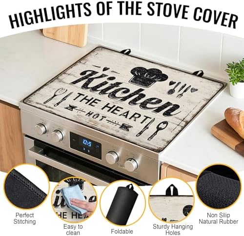 NYZE Stove Top Covers for Electric Stove for Kitchen (Kitchen The Heart) - Image 2