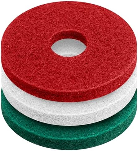 Teenyyou 3 Pcs 20" Commercial Orbiter Floor Buffer Pads, Red, Green, White by Teenyyou