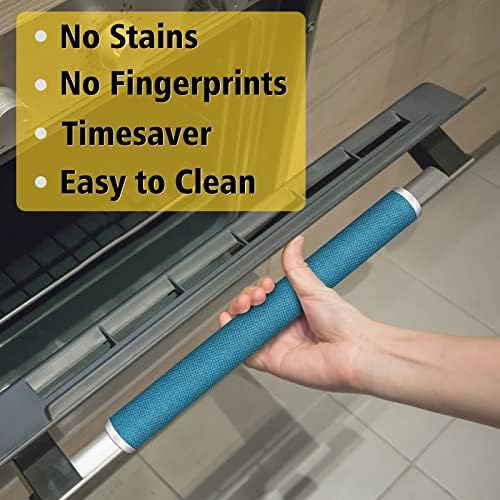 Refrigerator Door Handle Covers, 5pcs, Kitchen Appliance Decor, Fridge Microwave Dishwasher Cloth Door Handle Covers, Keep Kitchen Appliance Clean from Smudges, Drips, Food Stains, Oil (Blue) - Image 2