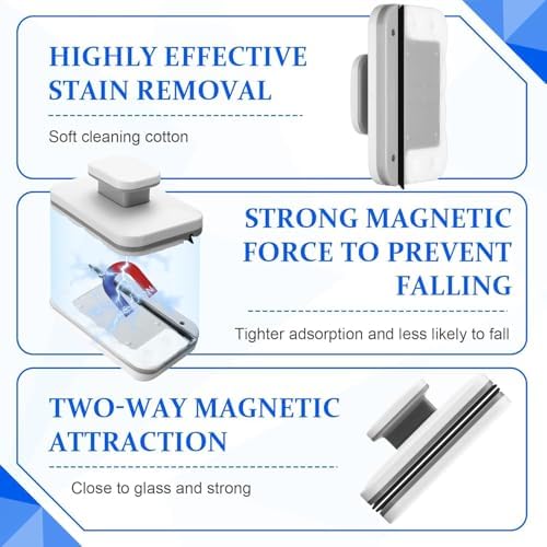 Magnetic Windshield Cleaner Tool Set,Widen Double-Sided Window Cleaner Tool - Image 2