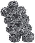 Superio Stainless Steel Scourers Steel Wool Scrubber Pad Used for Dishes, Pots, Pans, Grill, Stoves, and Ovens, Easy scouring for Tough Kitchen Cleaning (12) by Superio