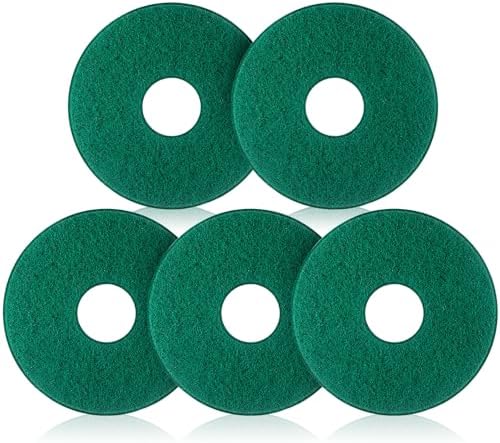 Teenyyou 5 Pcs 12" Cleaning Orbiter Pads Commercial Floor Buffer Pads Hardwood Floor Maintenance Scrubber Polisher Cleaning and Stripping for Orbiter Machine (Green) by Teenyyou
