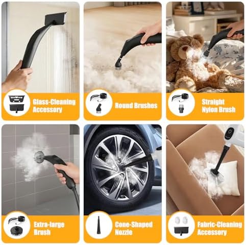 Handheld Steam Cleaner 15s Instant Heat-Up Lightweight 400ML Tank Portable Steam Cleaner for Home, Kitchen, Bathroom, Floor - Image 3