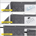 NICETOWN Thermal Insulated Door Curtain, Oxford Cloth-Thicken Polyester Fiber Fill, 34"x84" Self Sealing Screen Temporary Door Cover with 3 Hanging Ways for Doorway Old House, Grey, 1 Panel - Image 6