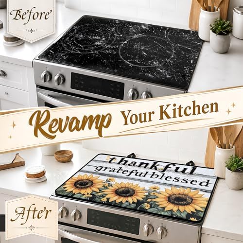 Stove Top Cover,28.5"L x 20.13"W,Heat Resistant Cooktop Protector Mat - Image 4