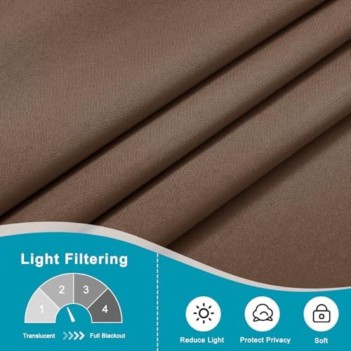 Hiasan French Door Curtains Privacy, Tan, 24W x 72L, 1 Panel - Image 5