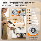 2500W Handheld Steam Cleaner for Home, 6-Level High Pressure Steam Gun, Steam Machine w/40.6oz Tank, Portable Car Steamer for Auto Detailing & Cleaning, Car, Floor, Furniture, Tile Grout, Wall - Image 3