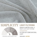 jinchan Lien Tier Curtains and Valances, 26x24, 3 Panels, Grey - Image 5