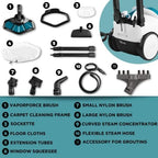 POLTI Vaporetto Smart 100 Steam Cleaner with Unlimited Steam Technology, Sanitize Floors, Carpets and Surfaces Adjustable High Power Steam Pressure Up to 58 PSI with 10 Accessories 1 Year Warranty - Image 4