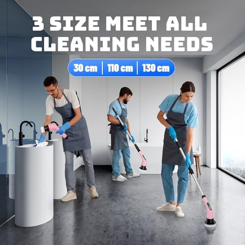Electric Spin Scrubber - Cordless Bathroom Scrubber with 7 Brush Heads - Image 4