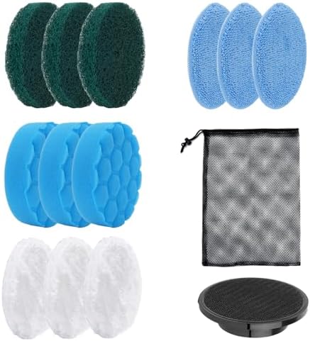 Electric Spin Scrubber Brush Heads Set, 12 Pack Replaceable Brush Heads for Cordless Power Scrubber, for Household Cleaning Brushes Kitchen Bathroom Floor Tile Car by Unknown