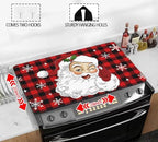 Santa Claus Stove Top Cover for Electric Stove 28" x 20" Kitchen Christmas Decor Glass Flat Top Stove Mat Oven Induction Cooktop Mat Winter Home Decor - Image 2