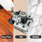 TECHTONGDA Floor Polisher Commercial Floor Buffer Scrubber Square Shape Floor Grinding Machine Industrial Hard Floor Cleaning with 3gal Tank and 3 Floor Polishing Pad - Image 6