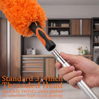 Microfiber Feather Duster for Telescopic Extendable Pole, Cleaning Duster Kit with Bendable Head & Scratch-Free Protective Tip, Washable Dusting Brush for Cleaning Ceiling Fans, Blinds, Furniture, Car - Image 5