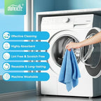 HOMEXCEL Blue Microfiber Cleaning Cloth, Microfiber Towels for Car, 12 Pack - Image 6