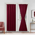Hiasan French Door Curtains Privacy, Burgundy, 52W x 72L, 1 Panel by Hiasan