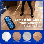 Nine Forty 36" Premium Nylon Dust Mop with Wood Handle - Heavy Duty Mop Head for Industrial, Commercial, and Residential Cleaning - Dry Floor Duster for Hardwood Surfaces and Commercial - Blue - Image 3