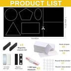100% Blackout Window Cover Curtains for Bedroom 57x40Inch,No Drill,DIY Cut Portable Removable Black out Shades Blinds Cover for Baby Nursery,RV,Media Room,Hook&Loop Tape Straps Stickers,Magnetic Clips - Image 2