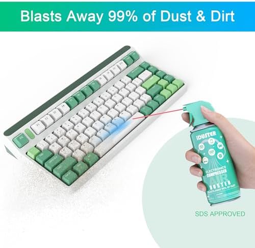 Compressed Canned Air Duster for Computer - iDuster Disposable Electronic Keyboard Cleaner for Cleaning Duster, 2PCS(3.5oz) - Image 2