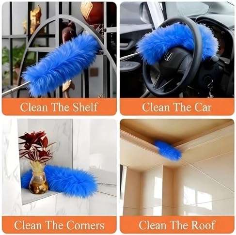 Duster Cleaning Kit 4 Pack,Extra Long Extension Pole 110 inch - Image 5