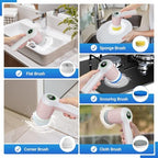 PUFTEM Electric Spin Scrubber, Cordless Shower Scrubber, Pink - Image 3