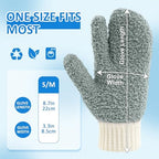 MIG4U Microfiber Dusting Gloves House Reusable Cleaning Glove for Blinds, Windows, Shutters, Furniture, and Car, Gray 2 Pairs S/M - Image 6