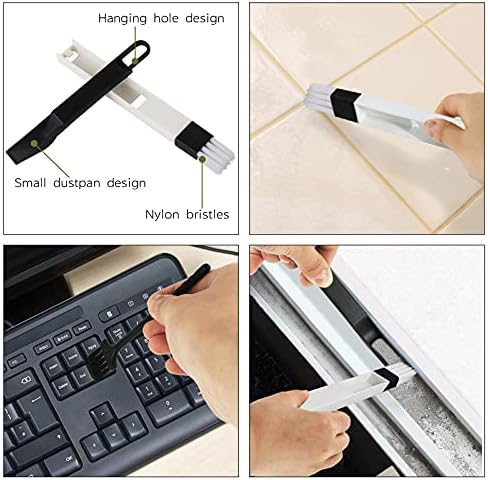 8 Pcs Hand-held Groove Gap Cleaning Tools - Door Window Track Crevice Cleaning Brushes Blind Cleaner Duster, Window Magic Cleaning Brush for Shower Door, Car Vents, Air Conditioner, Keyboard - Image 6