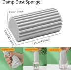 Damp Clean Duster Sponge 4 Pack Household Cleaning Sponges Reusable Dusting Sponge for Brushing Blind Glass Vents Window Mirrors Baseboards - Image 2