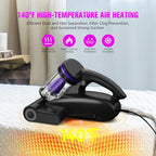 Bed Vacuum Cleaner Mattress Vacuum Cleaner,16Kpa Powerful Handheld Vacuums with UV-C Light & Double Dust Cup & High Heating & Ultrasonic & HEPA Filter for Bed Sofa(Corded,Midnight Purple) - Image 4