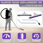 Replacement 2 Piece Vacuum S Wand with 14" Floor and Carpet Brush Compatible with ProTeam Backpack Vacuums Compatible with Hoover C2401 Backpack Vacuum(Purple & Grey Nylon Brush) - Image 4