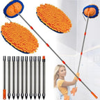 20 Feet High Reach Wall Duster - Chenille Microfiber Cleaning Head Wall Mop with 3-14 ft Spliceable Pole | Wall Cleaner for Roof Car Home Walls and High Ceilings | Washable Cleaning Cloth by Tonmp