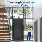 DSV Standard Professional Window Squeegee for Window Cleaning, 2 in 1 Rotatable Window Cleaning Squeegee Kit with Extension Pole, 62” Window Cleaning Tool for Indoor/Outdoor High Windows, Home, Car - Image 7