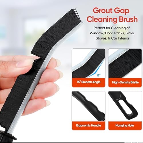 Crevice Cleaning Brush Tool - Heavy Duty Hard Bristle Gap Brush for Deep Cleaning - Ultra-Thin Grout Scrubber for Bathroom, Toilet, Bathtub, Kitchen Sink & Window Tracks-12 Pack - Image 5