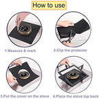 MSDADA Gas Stove Covers,8 Pcs Black 0.2mm 10.6" x 10.6" Gas Range Protectors with 2 Pcs Clear 21” Kitchen Gap Cover, Double Thickness, Non-Stick, Reusable And Dishwasher Safe - Image 3