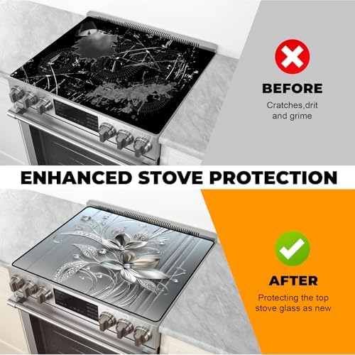 Heat-resistant Stove Top Cover - 28.5" X 20.5" Cooktop Protector Covers, Scratch-resistant Washable Pad Kitchen Countertop Mat (White, 28.5" x 20.5") - Image 5