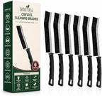 Crevice Cleaning Brush Set – 6Pcs Hard Bristle Cleaning Tools for Grout, Tile Floors, Gaps & Narrow Spaces – Small Grout Scrub Brush for Cleaning Bathroom, Shower, Window Tracks, Kitchen by Solvra