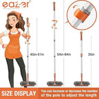 Eazer 2-in-1 Window Cleaner Tool, 64'' Window Squeegee for Home, Window Cleaning Squeegee Kit with Telescopic Pole, Window Washing Kit with Rotatable Bendable Head(Threaded + Telescopic) - EAW01 - Image 4