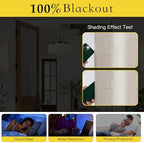 NICETOWN 100% Blackout Oatmeal Linen Privacy Door Window Curtains - Image 4
