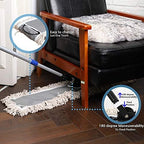 36" Industrial Cotton Floor Dust Mop with Adjustable Steel Handle - Commercial Mops for Hardwood, Tiles, Laminate, Vinyl, Garage epoxy, Bamboo Surface Cleaning and Flooring Push Dust Broom - Image 4
