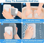 Magnetic Windshield Cleaner Tool Set, Double-Sided Window Cleaner Tool - Image 3